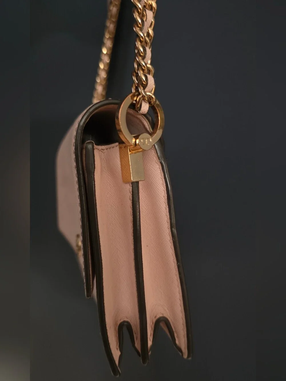 Tory Burch Robinson Saffiano Leather Flap Chain Shoulder Bag